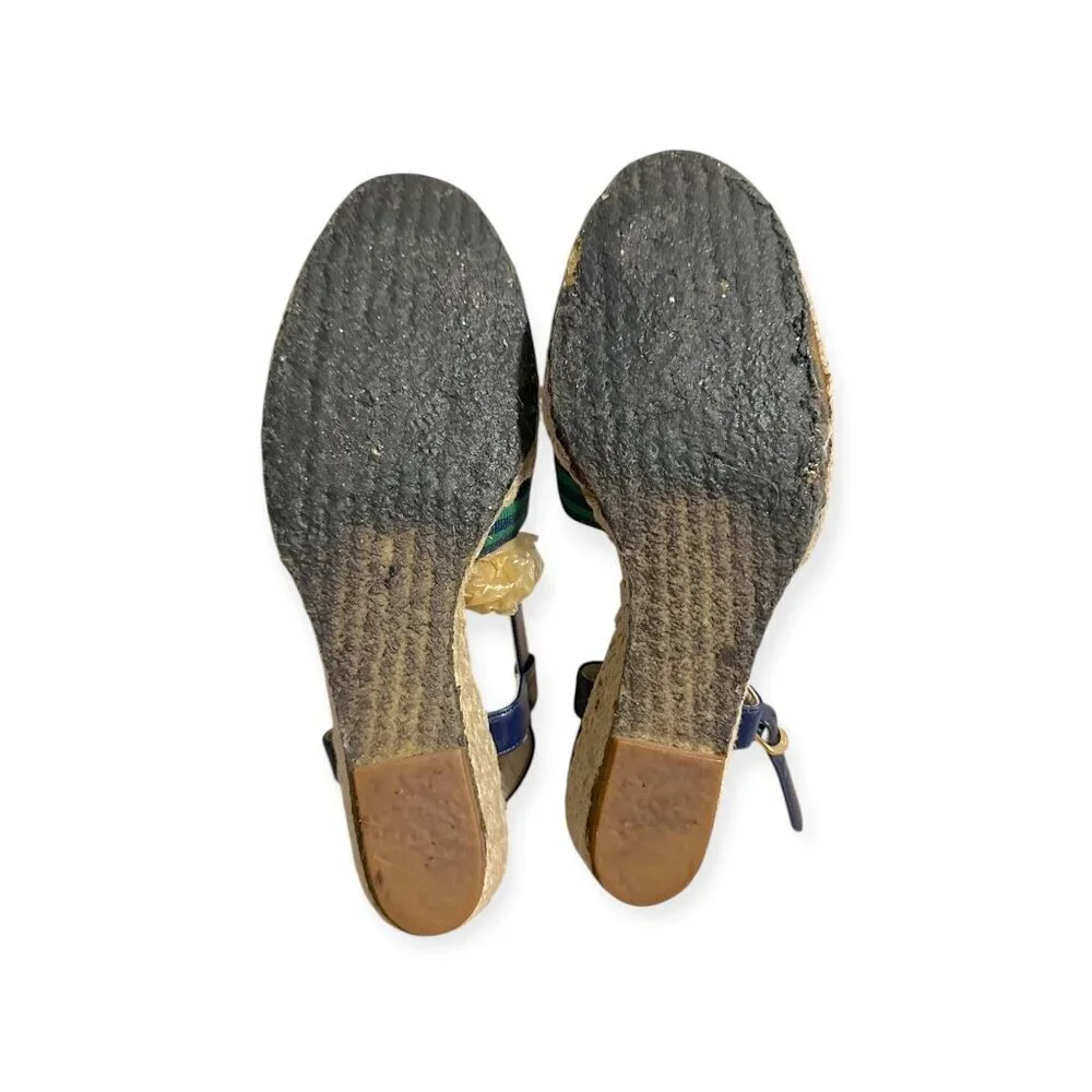 Vintage Salvatore Ferragamo Espadrille Wedge Sandals, Sie 7B, 80s-90s